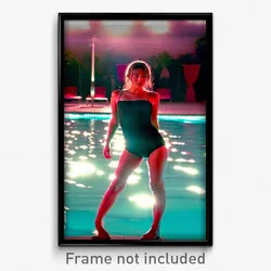Pixel Art Poster - All Over The Place Pool (8 Bit Psychedelic Video Game Print)