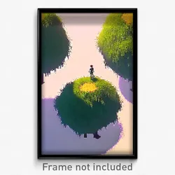 Pixel Art Poster - Gigantic Scrub (8 Bit Psychedelic Trippy Video Game Print)
