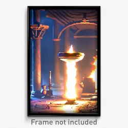 Pixel Art Poster - Immaculate Forge (8 Bit Psychedelic Trippy Video Game Print)