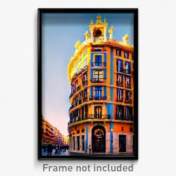 Pixel Art Poster - Cute Madrid (8 Bit Psychedelic Trippy Weird Video Game Print)
