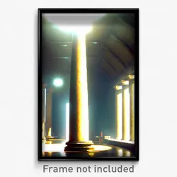 Pixel Art Poster - Large Pillar (8 Bit Psychedelic Trippy Video Game Print)