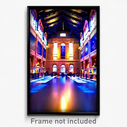 Pixel Art Poster - Dazzling Museum (8 Bit Psychedelic Trippy Video Game Print)