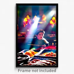 Pixel Art Poster - Magnificent Enchiladas (8 Bit Psychedelic Video Game Print)