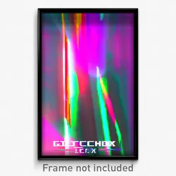 Pixel Art Poster - Glitch Art Cdmx (8 Bit Psychedelic Trippy Video Game Print)