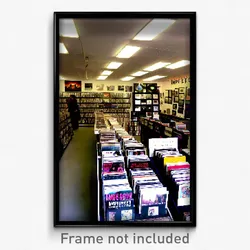 Pixel Art Poster - Imperfect Record Store (8 Bit Psychedelic Video Game Print)