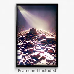 Pixel Art Poster - Accomplished Heap (8 Bit Psychedelic Trippy Video Game Print)