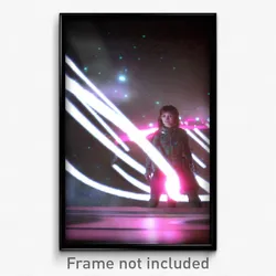 Pixel Art Poster - Acidic Space (8 Bit Psychedelic Trippy Video Game Print)