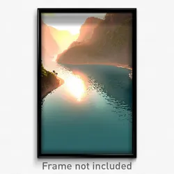 Pixel Art Poster - Realistic Cove (8 Bit Psychedelic Trippy Video Game Print)