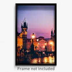 Pixel Art Poster - Cold Prague (8 Bit Psychedelic Trippy Weird Video Game Print)