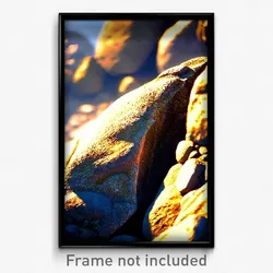 Pixel Art Poster - Detailed Rock (8 Bit Psychedelic Trippy Video Game Print)