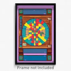 Pixel Art Poster - Standard Board Game (8 Bit Psychedelic Video Game Print)