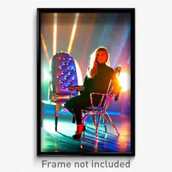 Pixel Art Poster - Dazzling Chair (8 Bit Psychedelic Trippy Video Game Print)