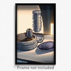 Pixel Art Poster - Gray Cobbler (8 Bit Psychedelic Trippy Video Game Print)