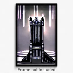 Pixel Art Poster - Calm Throne (8 Bit Psychedelic Trippy Weird Video Game Print)