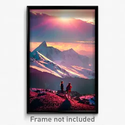 Pixel Art Poster - Secret Summit (8 Bit Psychedelic Trippy Video Game Print)