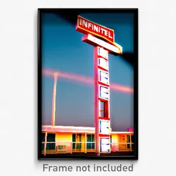 Pixel Art Poster - Infinite Motel (8 Bit Psychedelic Trippy Video Game Print)