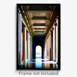 Pixel Art Poster - Elegant Colonnade (8 Bit Psychedelic Trippy Video Game Print)