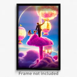 Pixel Art Poster - Wonderful Dream (8 Bit Psychedelic Trippy Video Game Print)