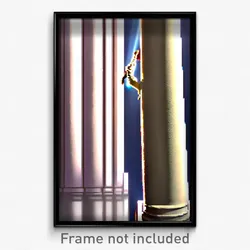 Pixel Art Poster - Graceful Pillar (8 Bit Psychedelic Trippy Video Game Print)