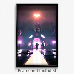 Pixel Art Poster - Grimy University (8 Bit Psychedelic Trippy Video Game Print)
