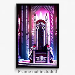 Pixel Art Poster - Lavish Throne (8 Bit Psychedelic Trippy Video Game Print)