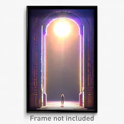Pixel Art Poster - Silent Portal (8 Bit Psychedelic Trippy Video Game Print)