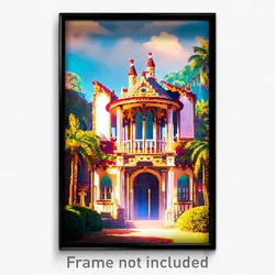 Pixel Art Poster - Gorgeous Folly (8 Bit Psychedelic Trippy Video Game Print)