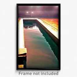 Pixel Art Poster - Bronze Pool (8 Bit Psychedelic Trippy Weird Video Game Print)