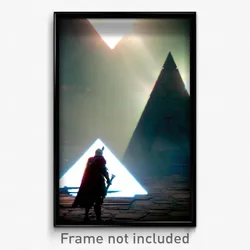 Pixel Art Poster - Triangular Conquest (8 Bit Psychedelic Video Game Print)