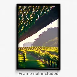 Pixel Art Poster - Long Vineyard (8 Bit Psychedelic Trippy Video Game Print)