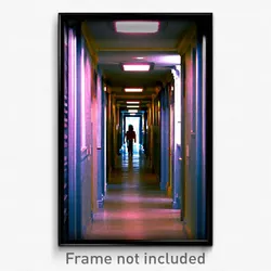 Pixel Art Poster - Wiry Hallway (8 Bit Psychedelic Trippy Video Game Print)