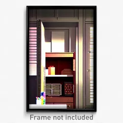 Pixel Art Poster - Harmonious Hutch (8 Bit Psychedelic Trippy Video Game Print)