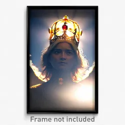 Pixel Art Poster - Angelic Crown (8 Bit Psychedelic Trippy Video Game Print)