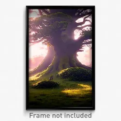 Pixel Art Poster - Fabulous Copse (8 Bit Psychedelic Trippy Video Game Print)
