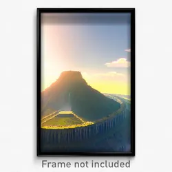 Pixel Art Poster - Giant Plateau (8 Bit Psychedelic Trippy Video Game Print)