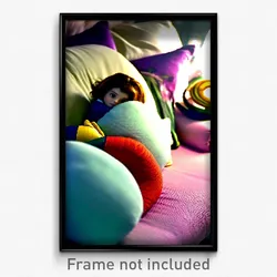 Pixel Art Poster - Lovely Pillow (8 Bit Psychedelic Trippy Video Game Print)