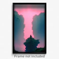 Pixel Art Poster - Strange Abyss (8 Bit Psychedelic Trippy Video Game Print)