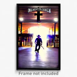 Pixel Art Poster - Menacing Ranch (8 Bit Psychedelic Trippy Video Game Print)
