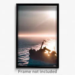 Pixel Art Poster - Complex Sea Wreck (8 Bit Psychedelic Trippy Video Game Print)