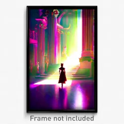 Pixel Art Poster - Villainous Folly (8 Bit Psychedelic Trippy Video Game Print)