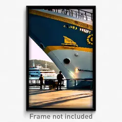 Pixel Art Poster - Grand Ferry (8 Bit Psychedelic Trippy Weird Video Game Print)