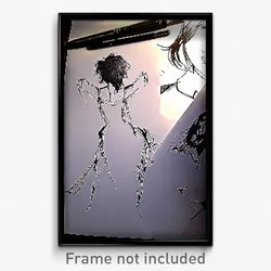 Pixel Art Poster - Tattered Drawing (8 Bit Psychedelic Trippy Video Game Print)