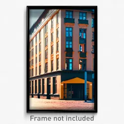 Pixel Art Poster - Subtle Swedish Architecture (8 Bit Video Game Print)