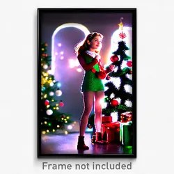 Pixel Art Poster - Measly Christmas (8 Bit Psychedelic Trippy Video Game Print)