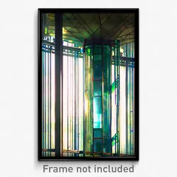 Pixel Art Poster - Colossal Glass (8 Bit Psychedelic Trippy Video Game Print)