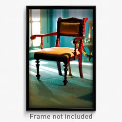Pixel Art Poster - Stained Chair (8 Bit Psychedelic Trippy Video Game Print)