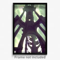 Pixel Art Poster - Distorted Portcullis (8 Bit Psychedelic Video Game Print)