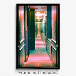 Pixel Art Poster - Frosty Hallway (8 Bit Psychedelic Trippy Video Game Print)