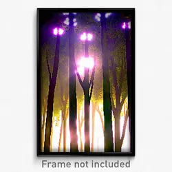 Pixel Art Poster - Striking Grove (8 Bit Psychedelic Trippy Video Game Print)