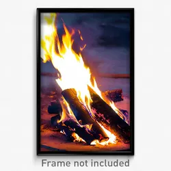 Pixel Art Poster - Unsightly Fire (8 Bit Psychedelic Trippy Video Game Print)